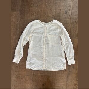equipment 100% silk long sleeve button down blouse